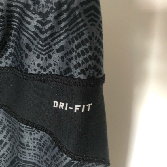 Nike Running Printed Cropped Drawstring Tights XS - Picture 5 of 9